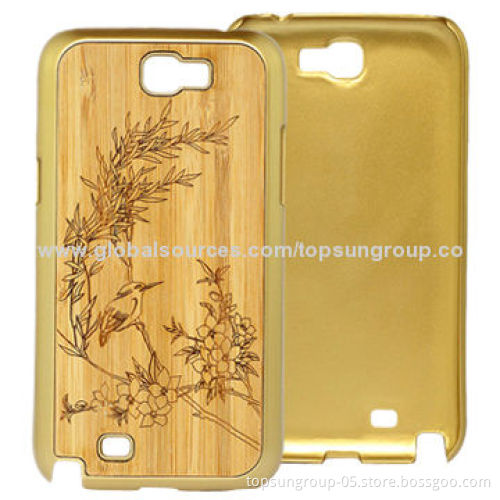Carbonized Bamboo + PC Cases for Samsung Galaxy Note 2, Bamboo Grain, New Arrival